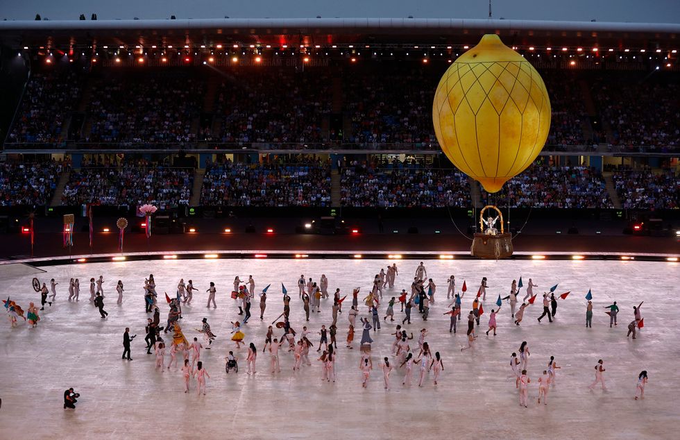 Commonwealth Games - Opening Ceremony - Alexander Stadium, Birmingham, Britain - July 28, 2022 General view of performers during the opening ceremony REUTERS/Jason Cairnduff