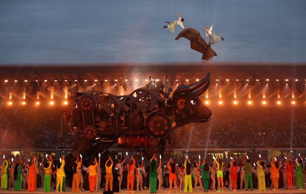 Commonwealth Games - Opening Ceremony - Alexander Stadium, Birmingham, Britain - July 28, 2022 General view of the raging bull during the opening ceremony REUTERS/Hannah Mckay     TPX IMAGES OF THE DAY