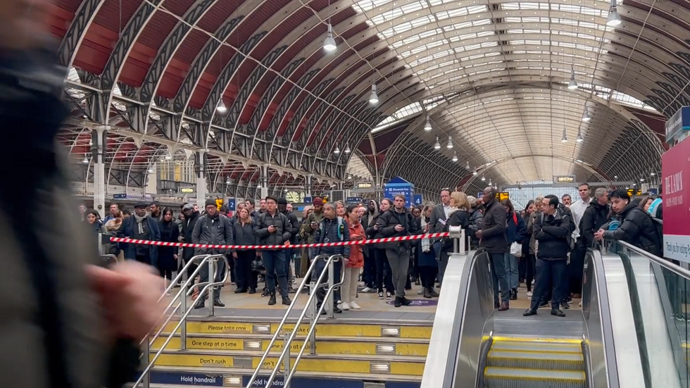 Commuters at London Paddington