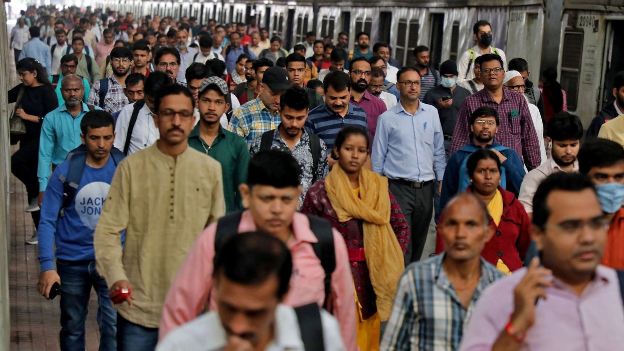 Commuters in Mumbai
