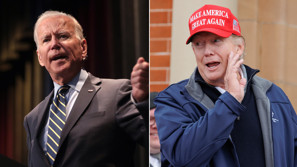 Composite image of Joe Biden and Donald Trump