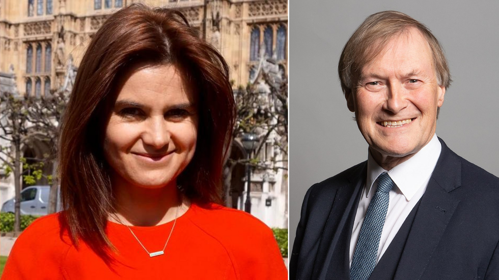 Composite image of murdered MPs Jo Cox and Sir David Amess