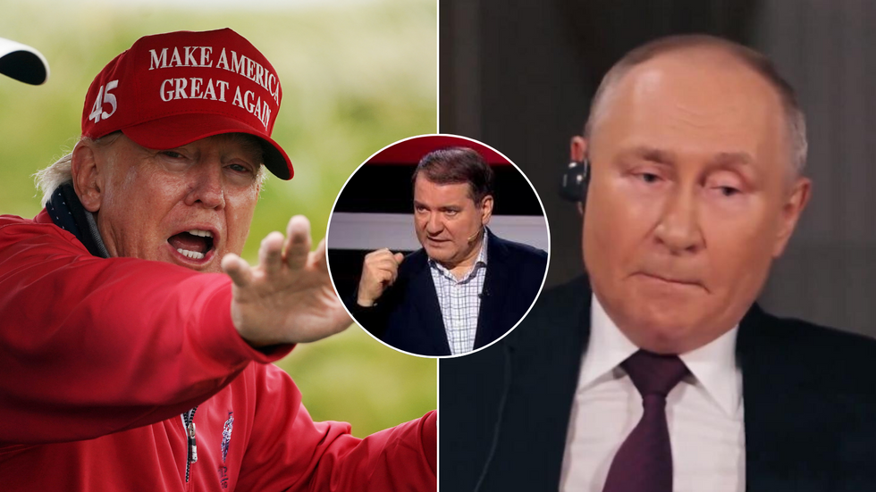 Composite image of Trump, Putin and Kornilov