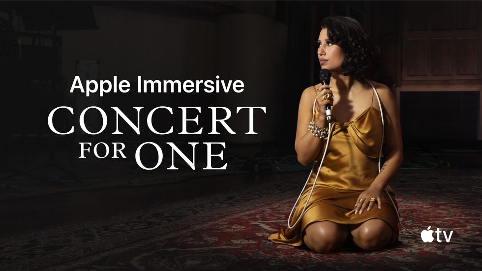 concert for one promotional poster with raye for apple vision pro