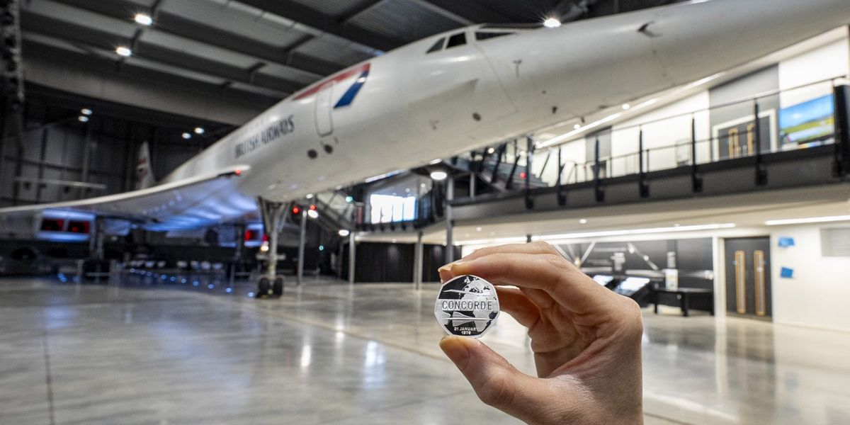 Royal Mint unveils Concorde 50p coin to mark 50 years of supersonic travel Royal Mint unveils Concorde 50p coin to mark 50 years of supersonic travel