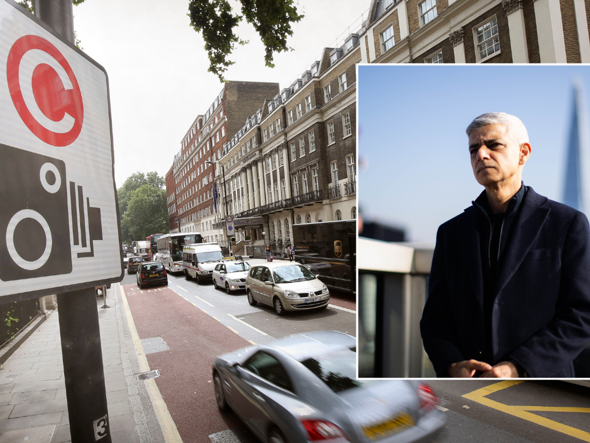 Congestion Charge photo and Sadiq Khan