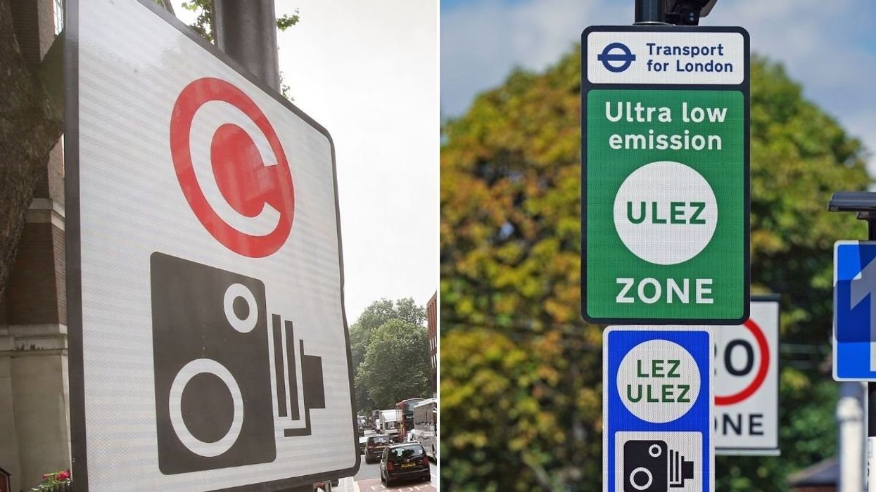 Congestion Charge sign and a Ulez sign