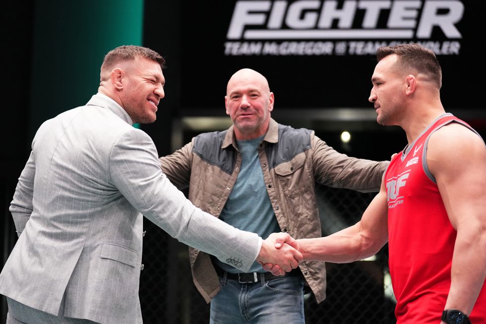 Conor McGregor and Michael Chandler went face-to-face earlier in 2023