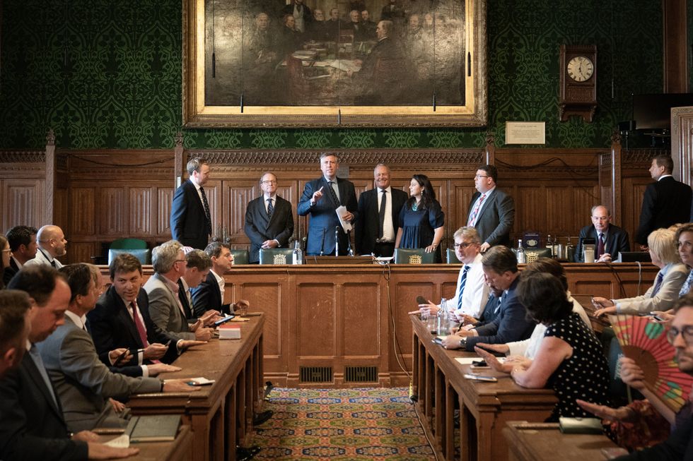 Conservative MPs gathered in the 1922 Committee