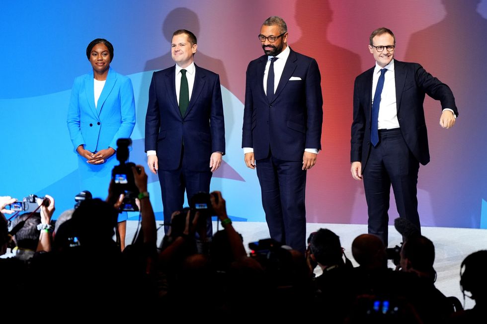 Conservative Party leadership hopefuls Kemi Badenoch, Robert Jenrick, James Cleverly and Tom Tugendhat