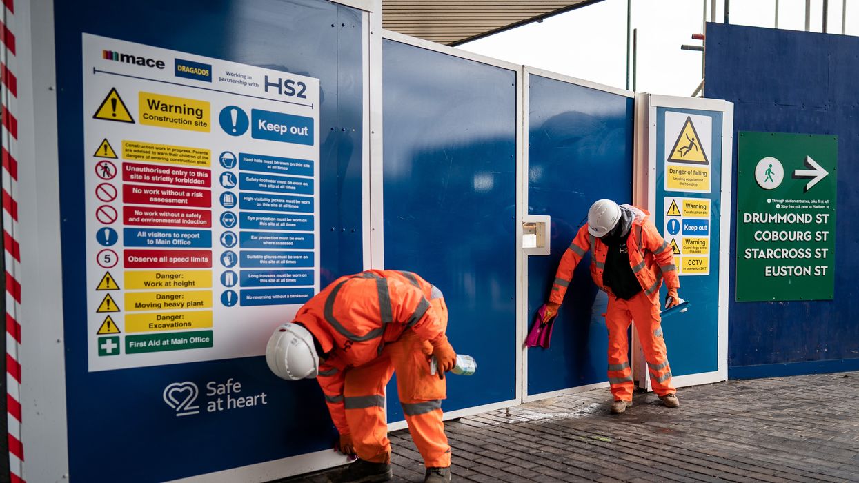 Construction workers on HS2