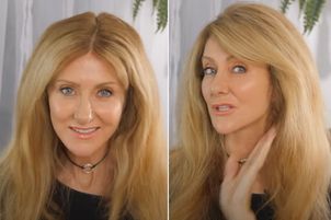 content creator with different hair partings