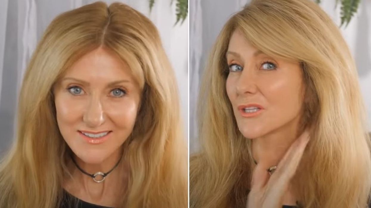 content creator with different hair partings