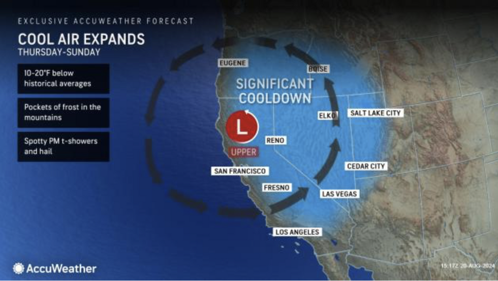 Cool air expanding in western US