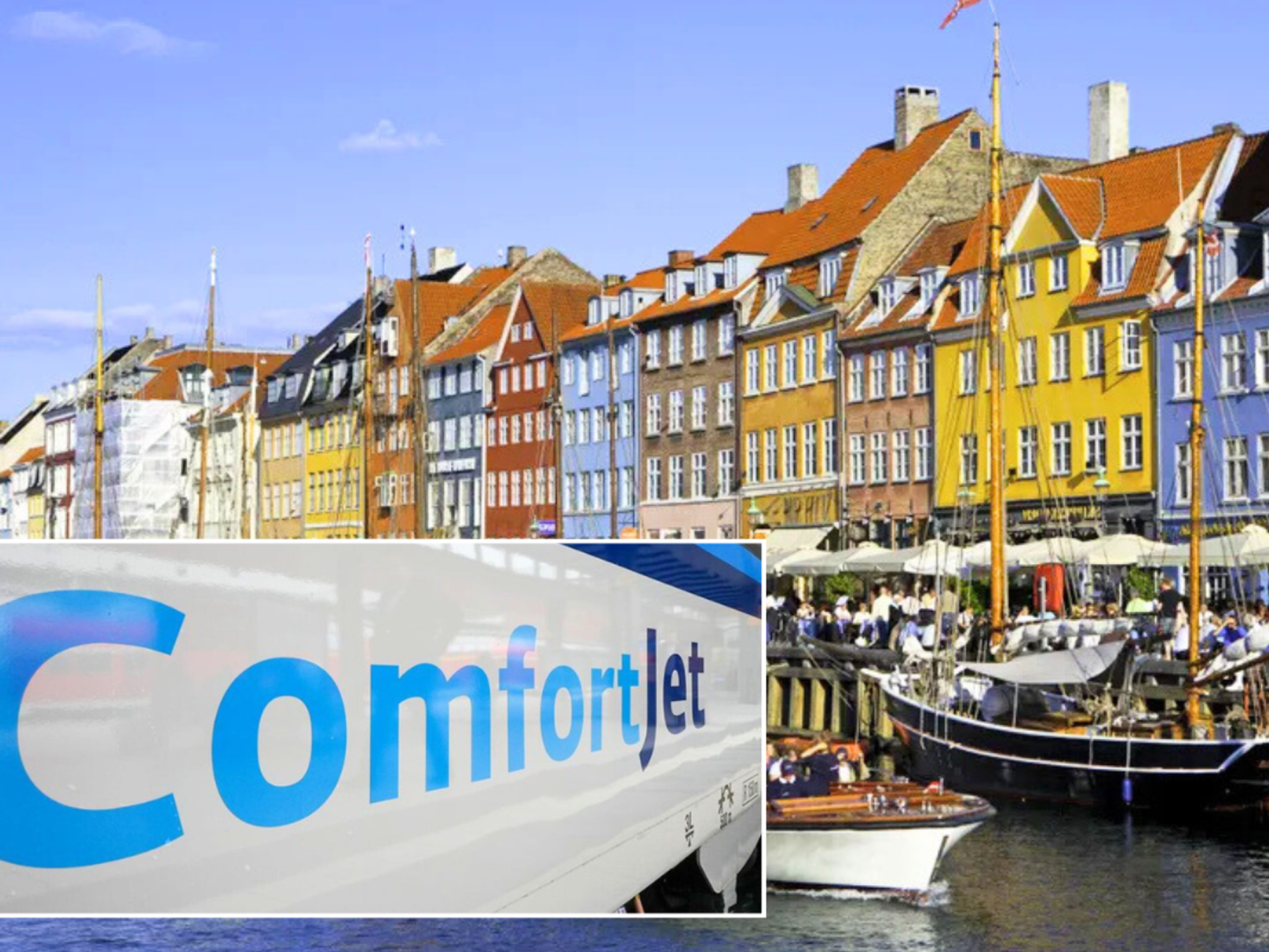 Copenhagen river / ComfortJet train