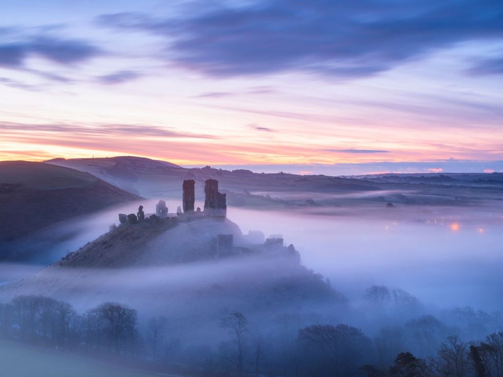 Corfe Castle in Dorset