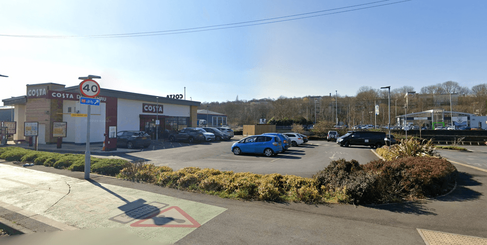 Costa car park on Stanley Road in Bradford