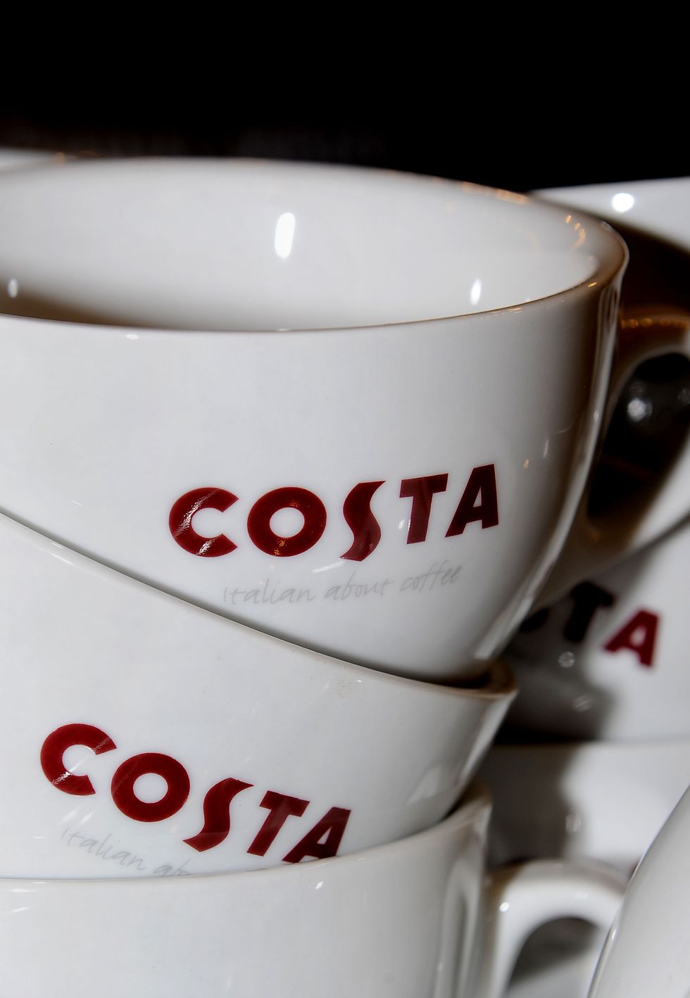 Costa cups stacked