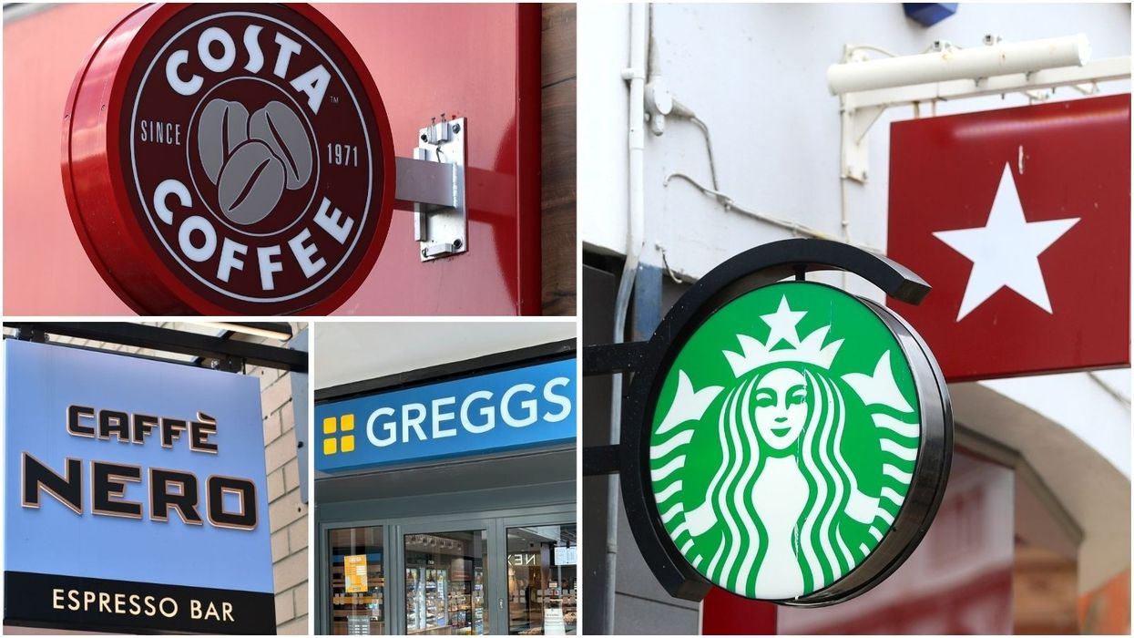 costa, greggs, cafe nero, starbucks logo