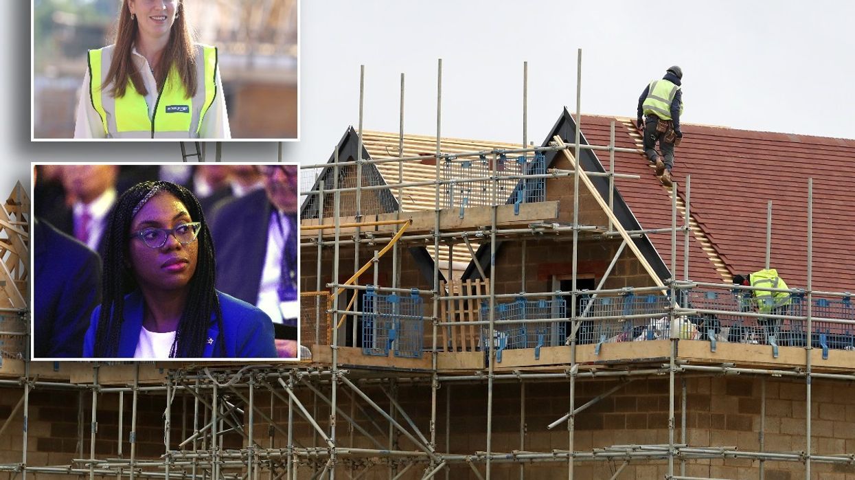 Council homes being built, Angela Rayner and Kemi Badenoch