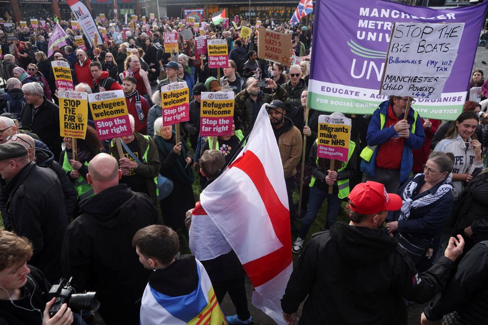 Counter-protestors at Britain First rally