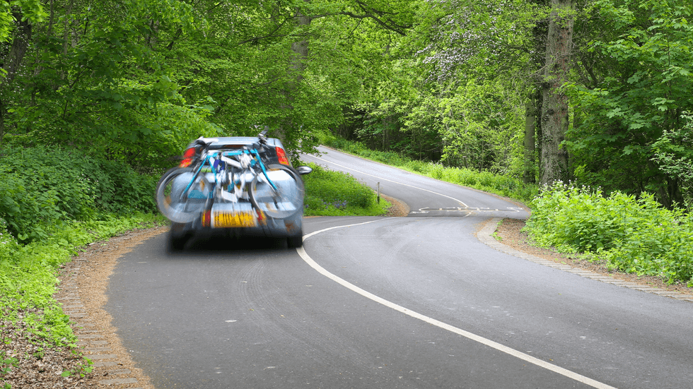 Country lane driving