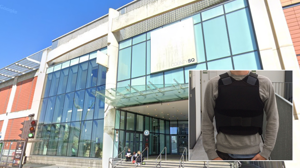 County Square in Ashford/stab-proof vests