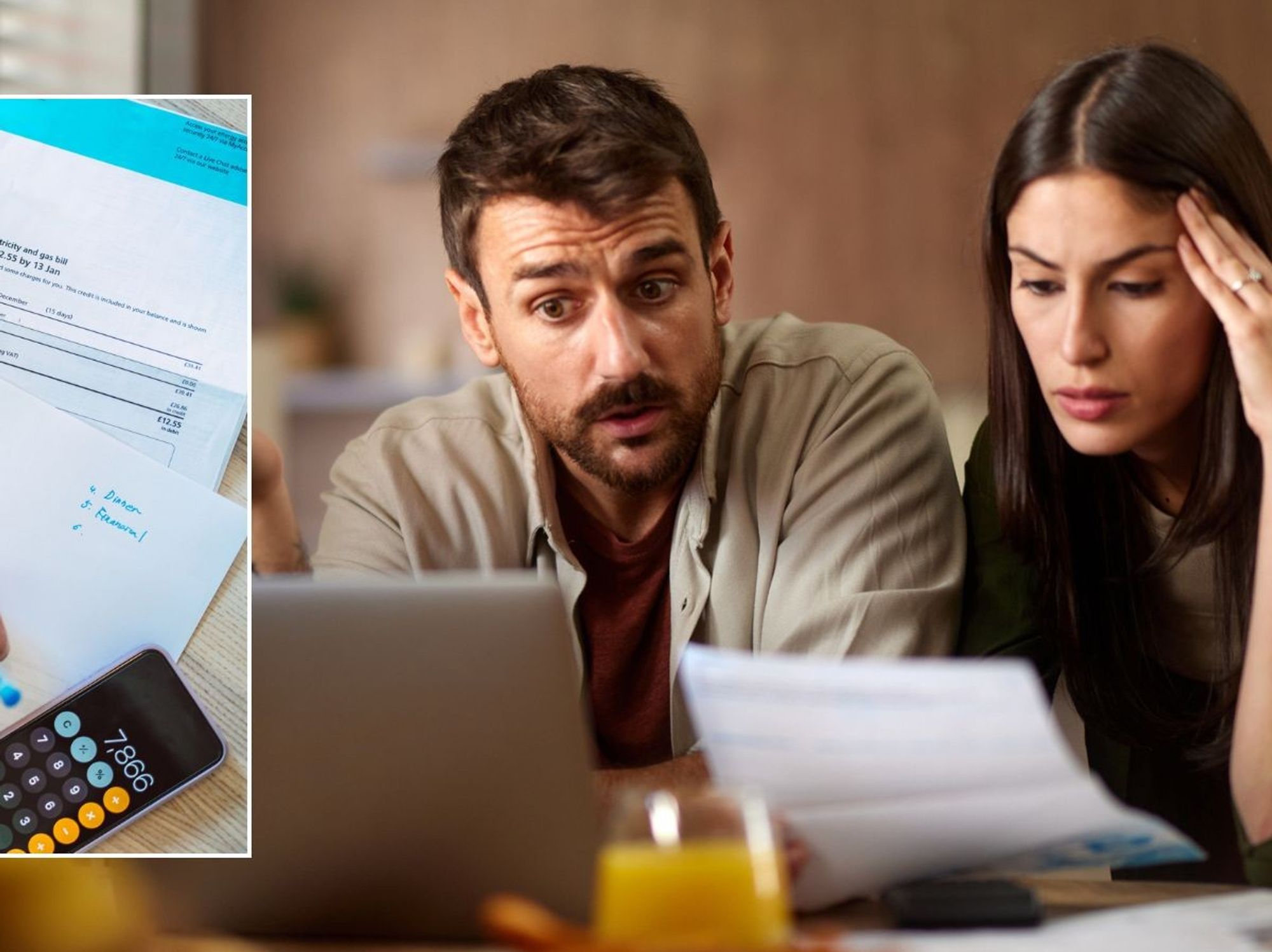 Couple and energy bill