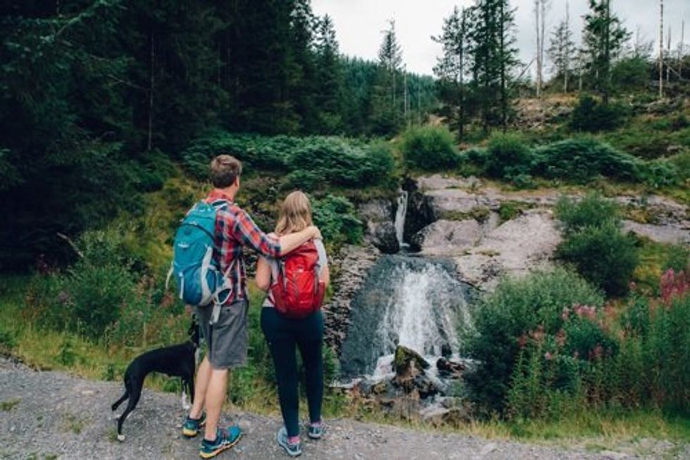 couple at Hafren Forest