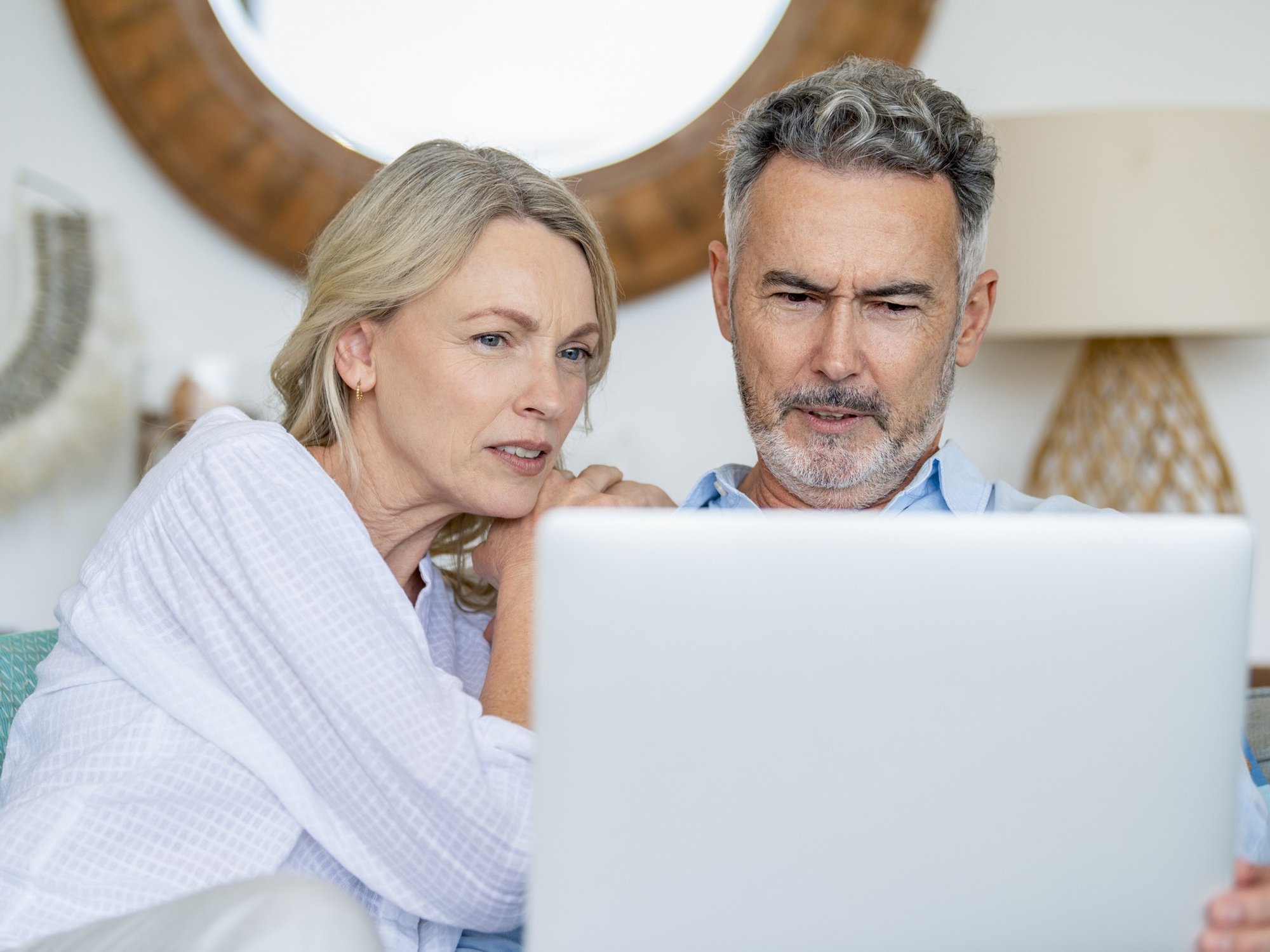 Couple at laptop
