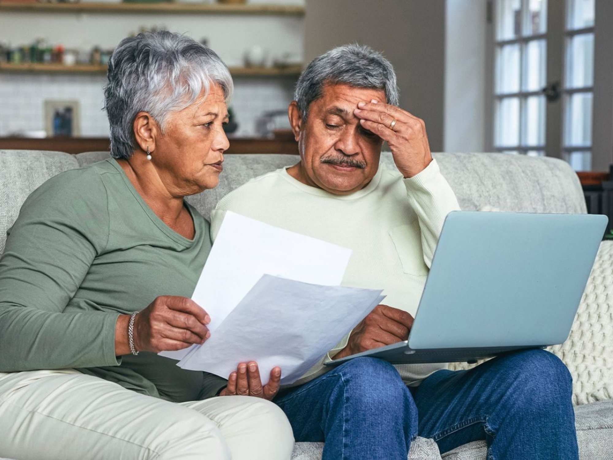 Couple at laptop