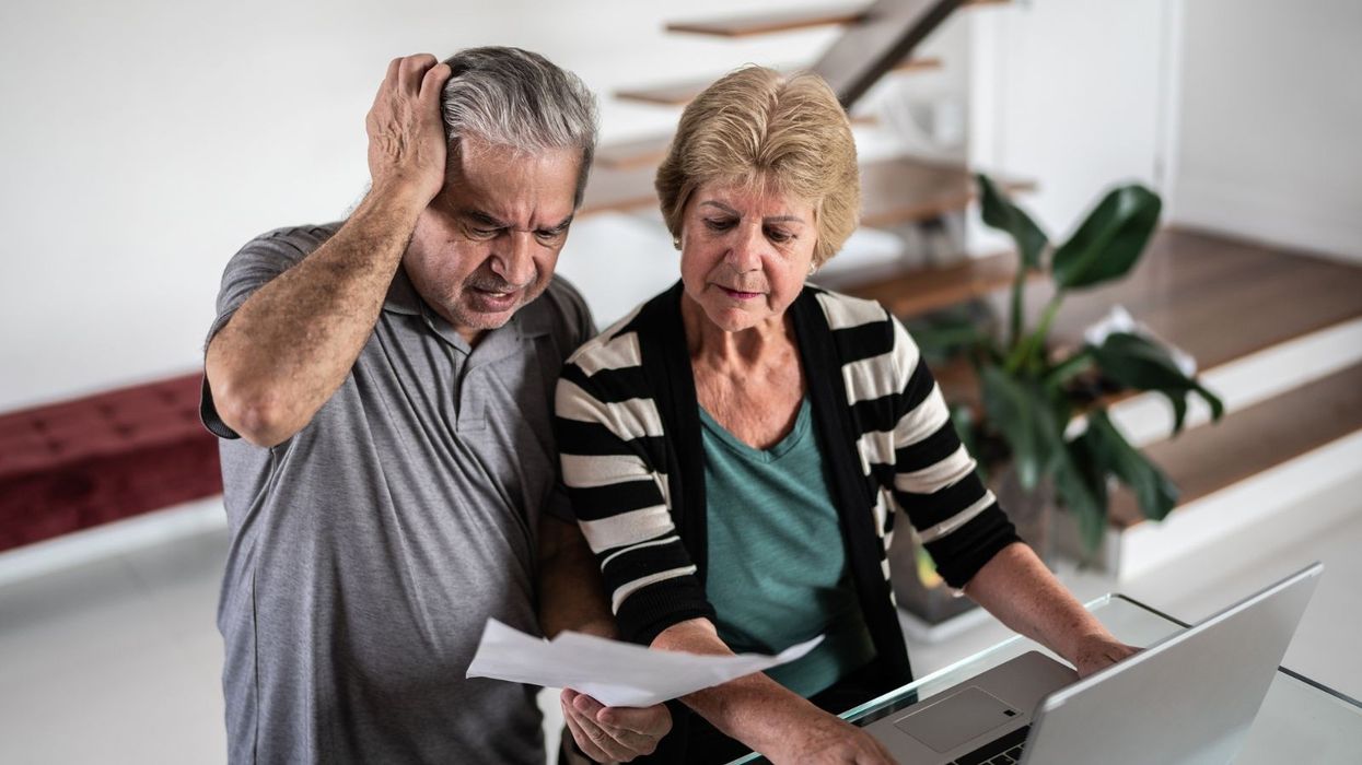 Couple confused reading document