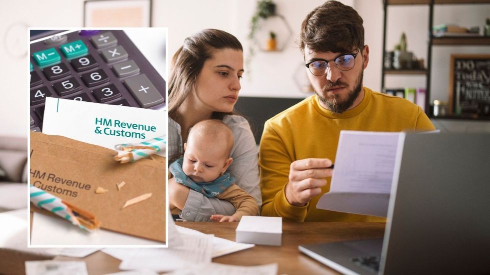 Couple going over finances and HMRC letter