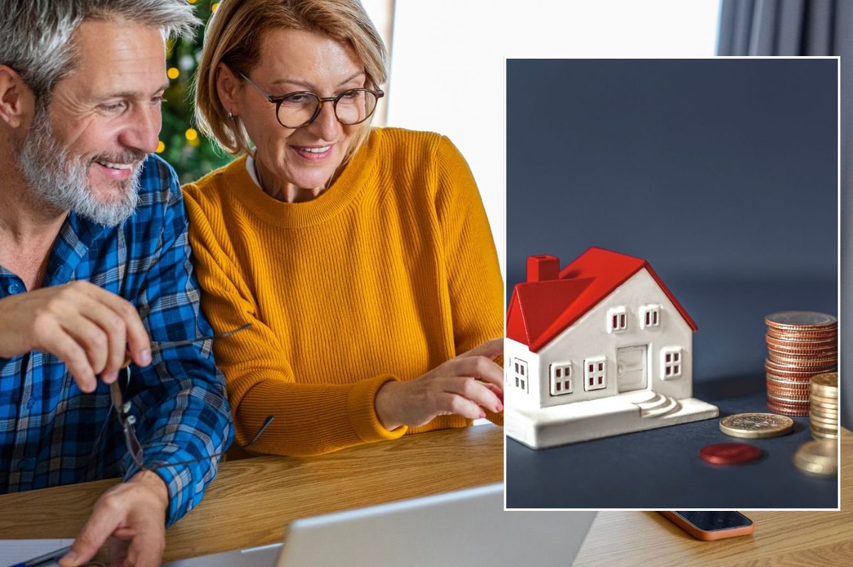 Couple going over finances and mortgage bill