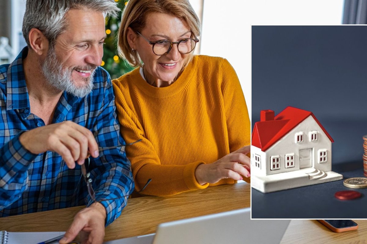 Couple going over finances and mortgage bill