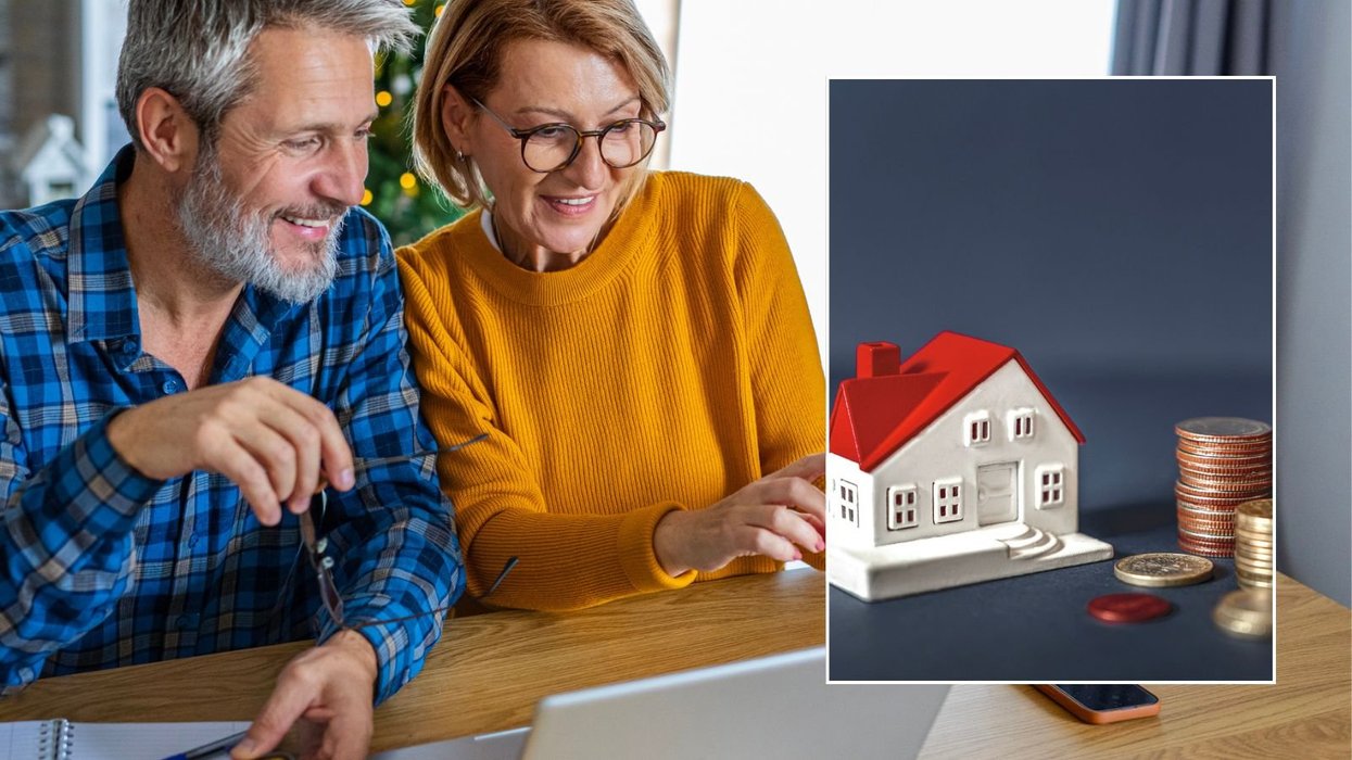 Couple going over finances and mortgage bill