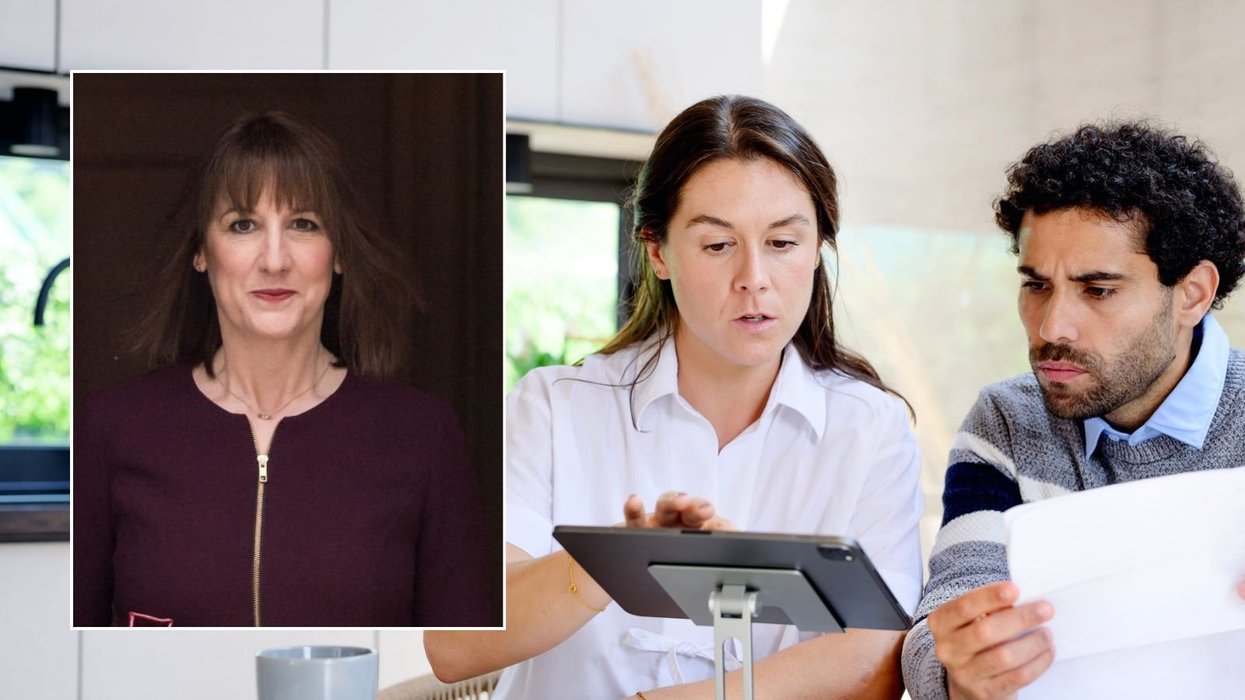 Couple going over taxes and Rachel Reeves