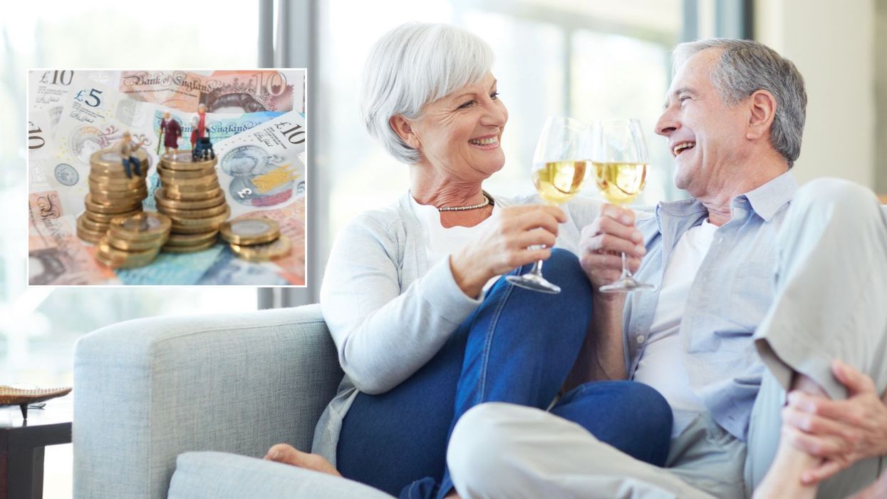 Couple happy with pounds