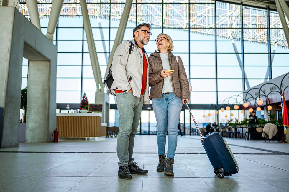 Couple in airport