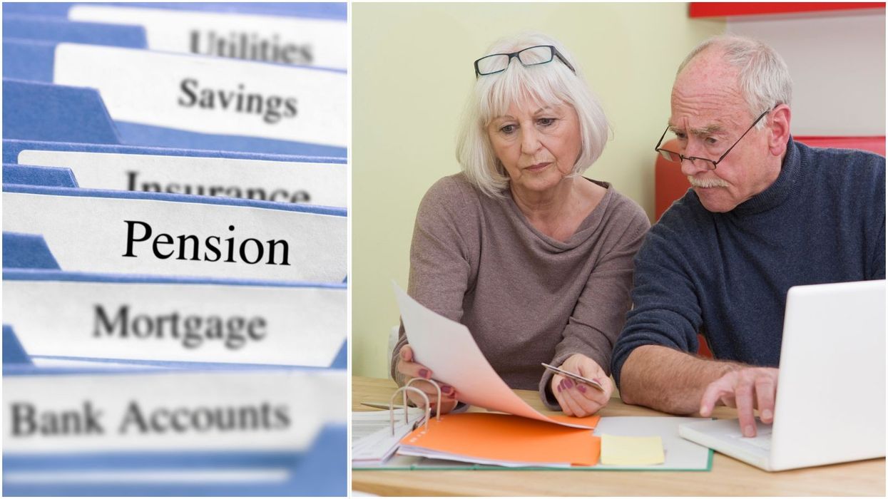 Couple looking at documents
