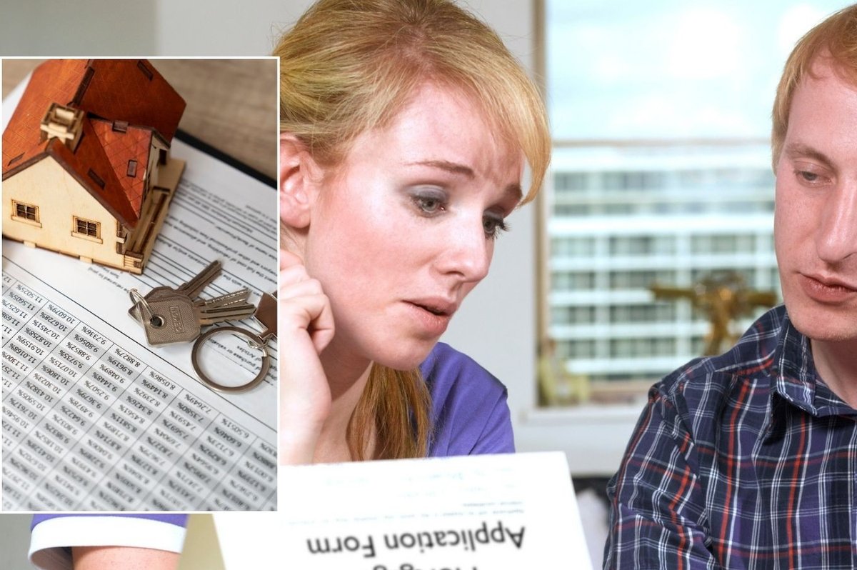 Couple looking at mortgage deal