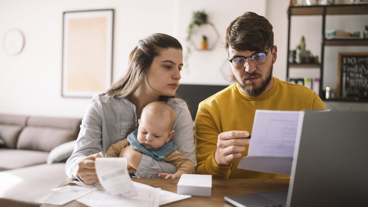Couple looking at tax bill