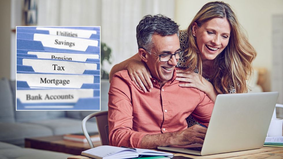 Couple looking at tax plans