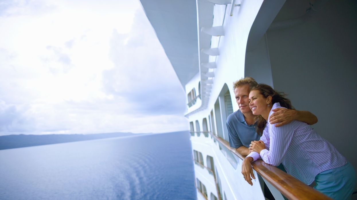 Couple on cruise ship