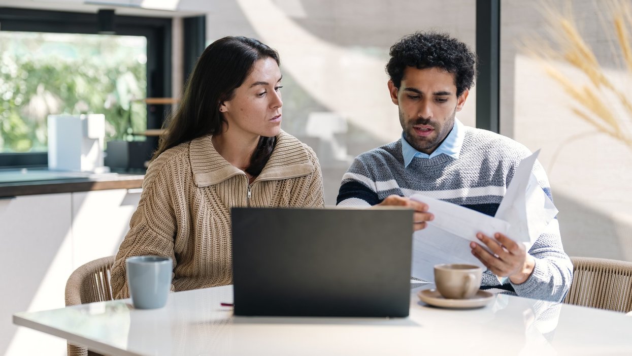 Couple on laptop