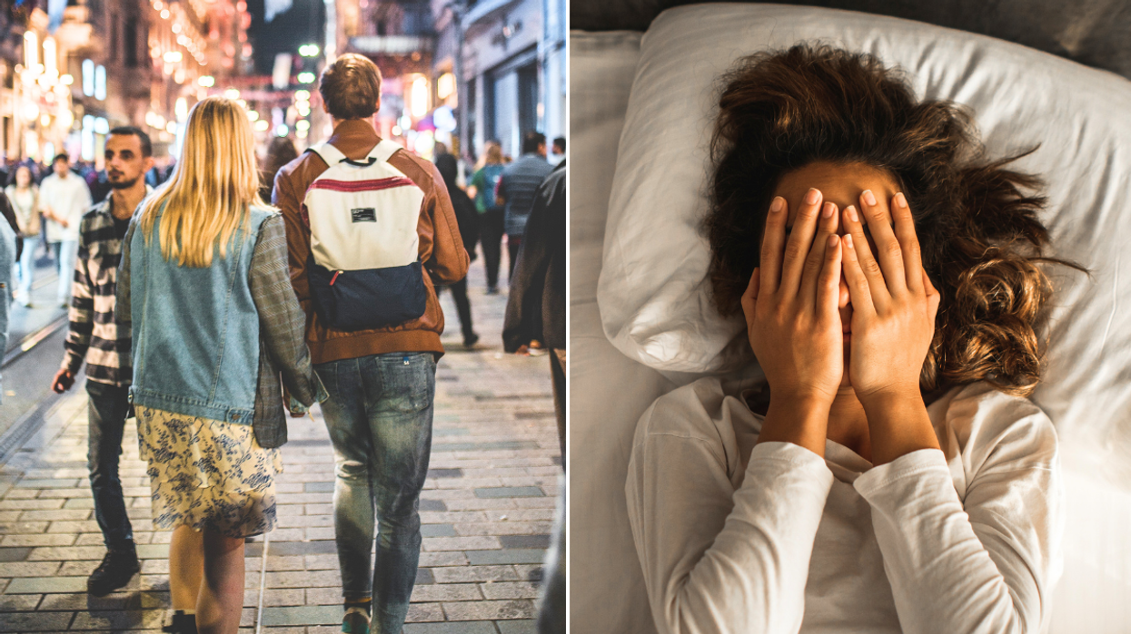 Couple outside on darker nights