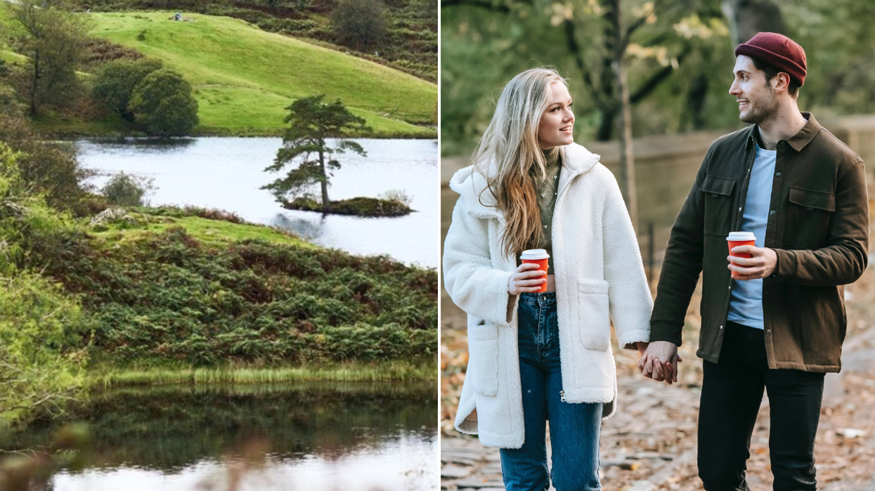 Couple walking Ambleside Lake District