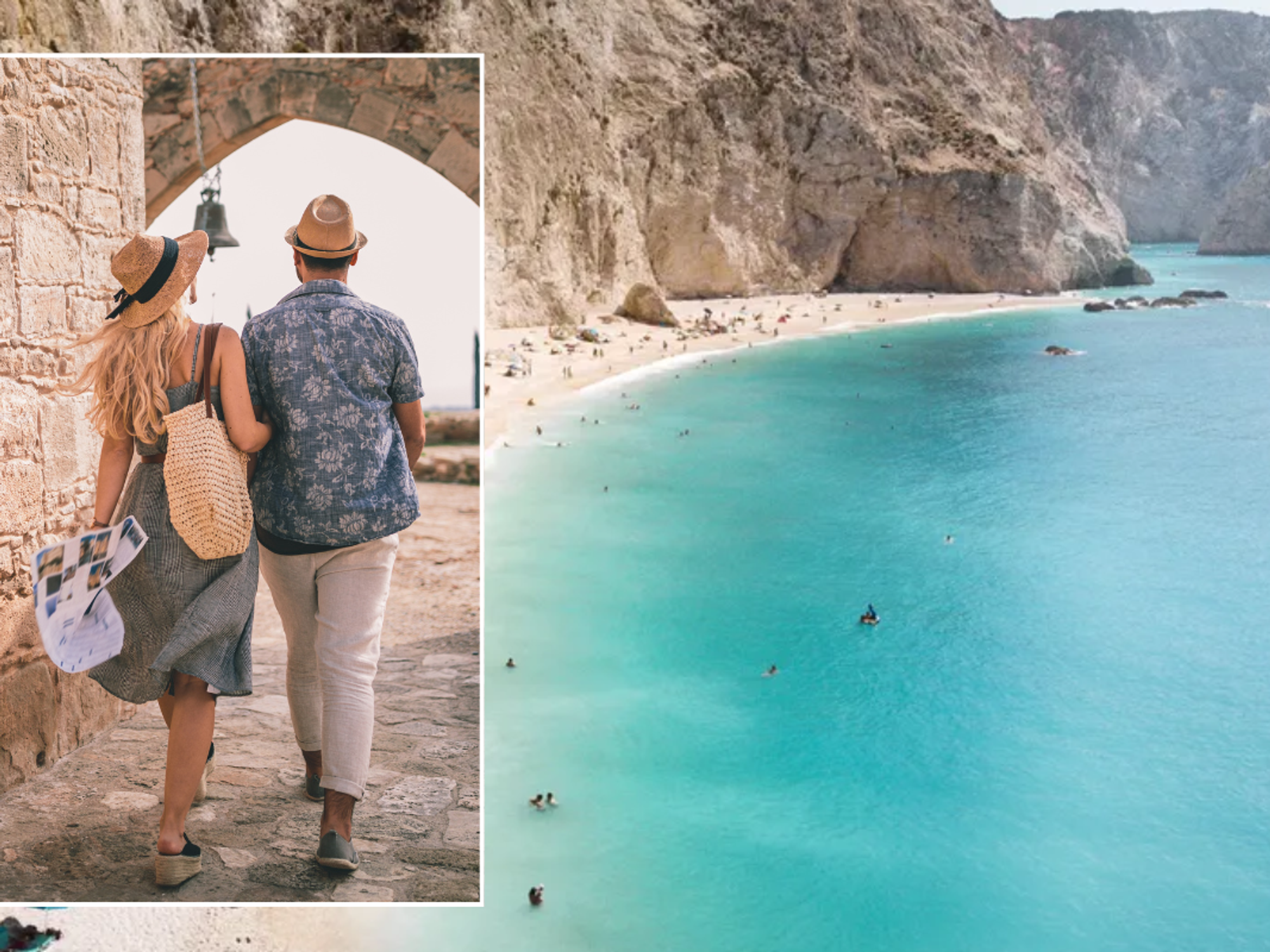 Couple walking in Italy / Beach in Greece
