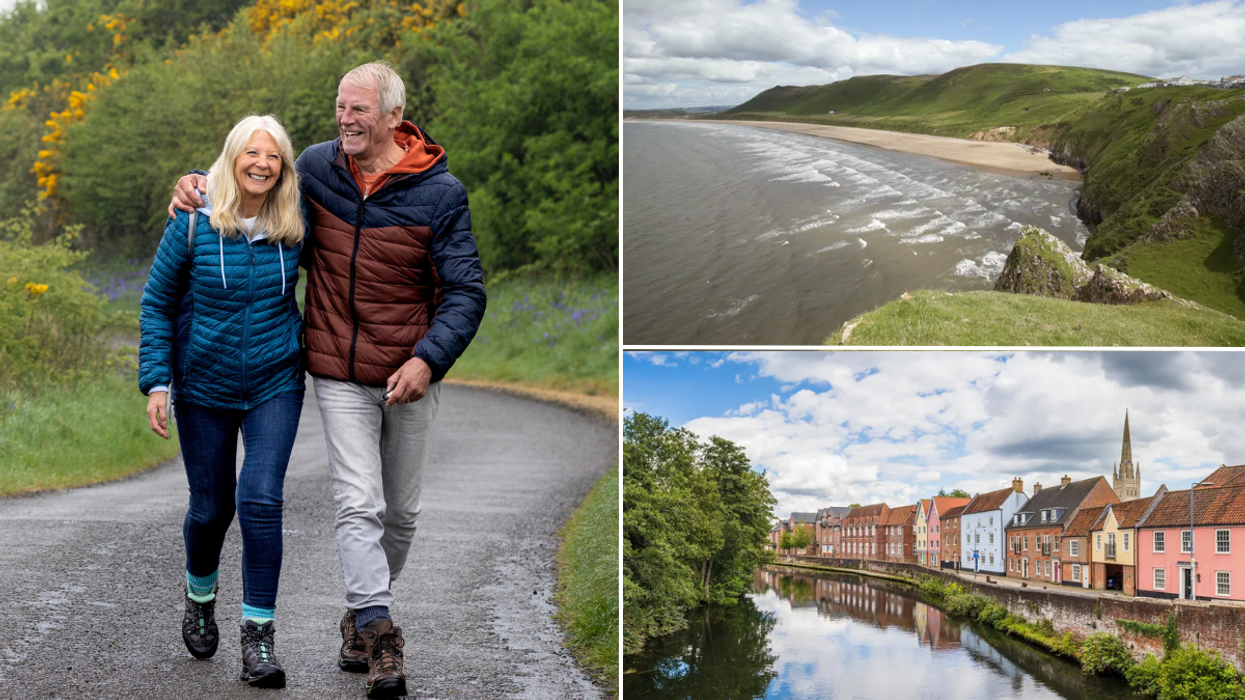 Couple walking UK / Rhossili Bay / Norwich