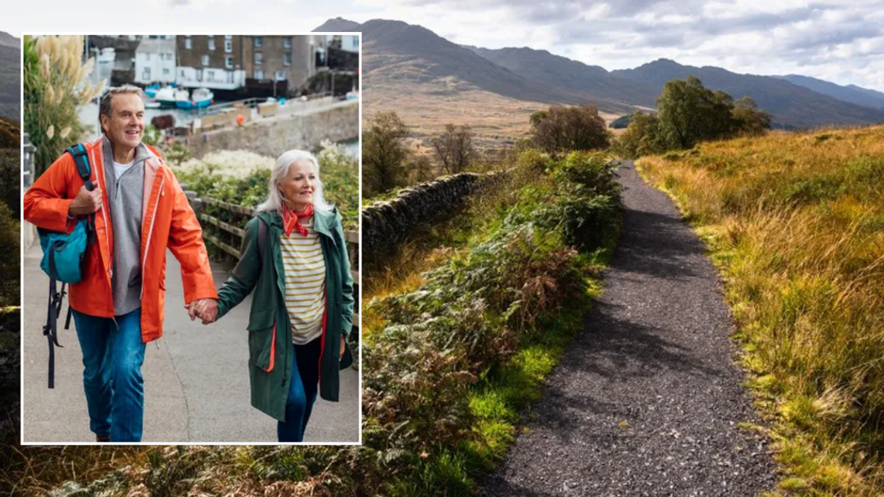 Couple walking / West Highland Way Scotland